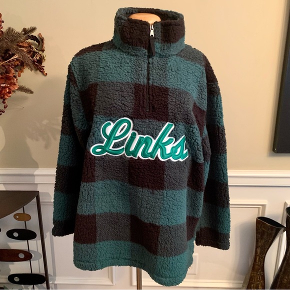 boxercraft Unisex LINKS Sherpa 1/4 Zip Pullover | Size M | Hunter Buffalo NEW!! - Picture 1 of 10
